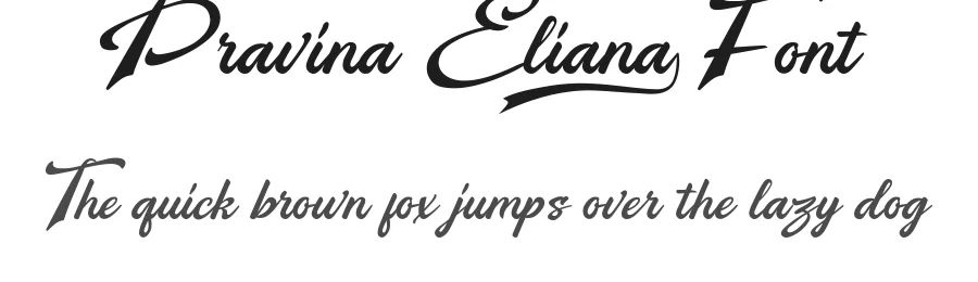 Pravina Eliana Font by CalligraphyFonts.net — Script Handwritten Font