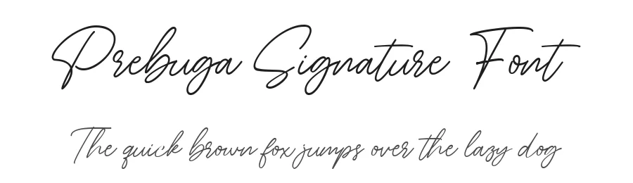 Prebuga Signature Font by Artiqlogy — Script Handwritten Font