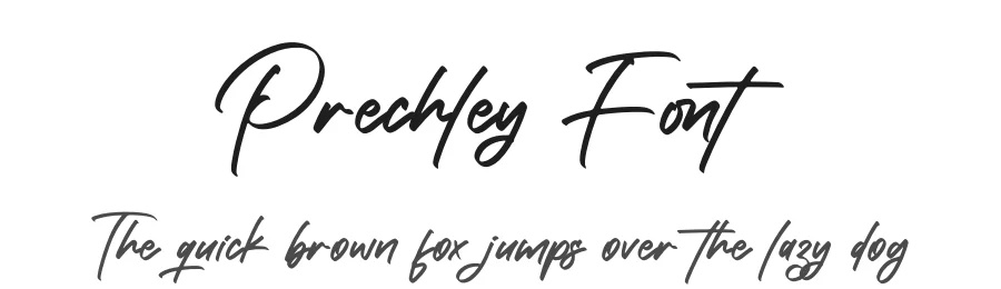 Prechley Font by letternity — Script Handwritten Font