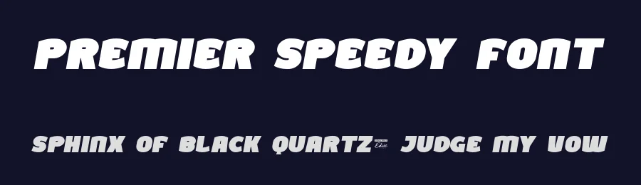 Premier Speedy Font by edricstudio — Display Font — thumbnail 2