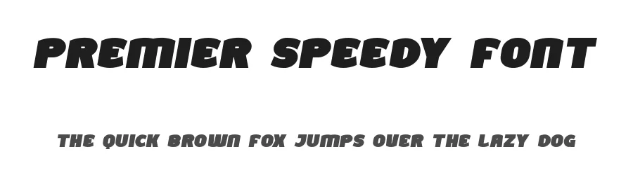 Premier Speedy Font by edricstudio — Display Font