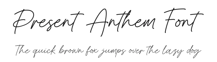 Present Anthem Font by Heinzel Std. — Script Handwritten Font