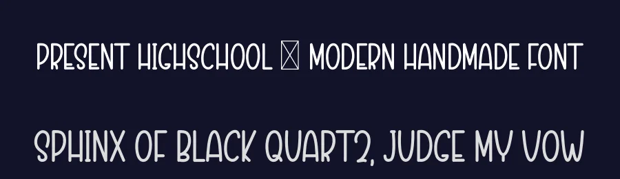 Present Highschool – Modern Handmade Font by inermediaSTUDIO — Display Font — thumbnail 2