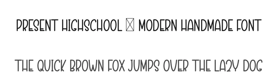 Present Highschool – Modern Handmade Font by inermediaSTUDIO — Display Font