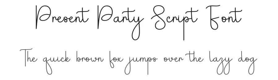 Present Party Script Font by andikastudio — Script Handwritten Font
