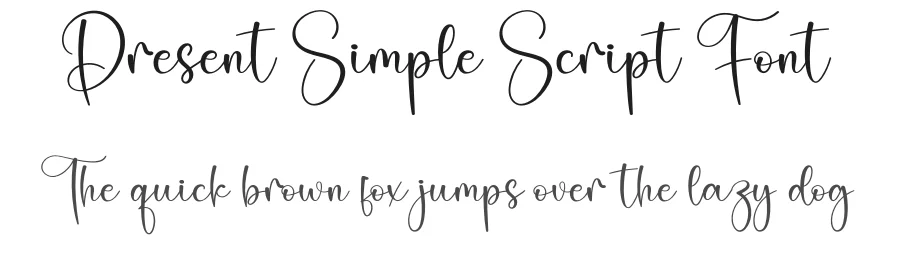 Present Simple Script Font by creativeletter — Script Handwritten Font