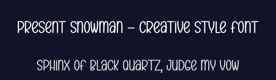 Present Snowman – Creative Style Font by creativeletter — Display Font — thumbnail 2