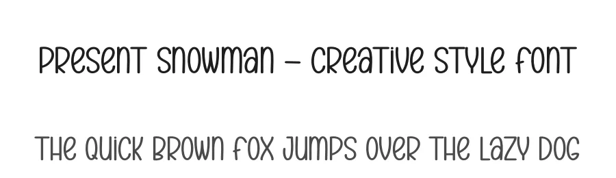 Present Snowman – Creative Style Font by creativeletter — Display Font