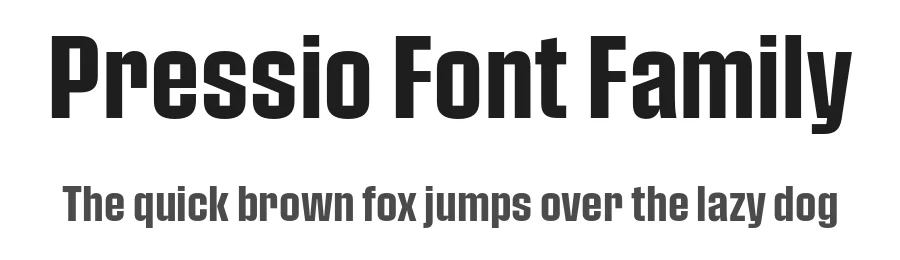 Pressio Font Family by Signal — Sans Serif Font