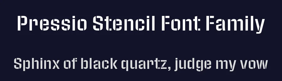Pressio Stencil Font Family by Signal Type Foundry — Sans Serif Font — thumbnail 2