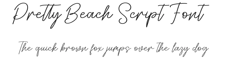 Pretty Beach Script Font by creativeletter — Script Handwritten Font