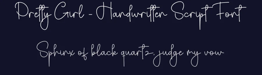 Pretty Girl – Handwritten Script Font by creativeletter — Script Handwritten Font — thumbnail 2