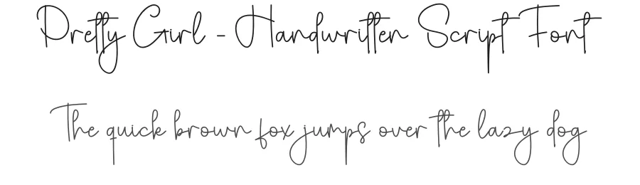 Pretty Girl – Handwritten Script Font by creativeletter — Script Handwritten Font
