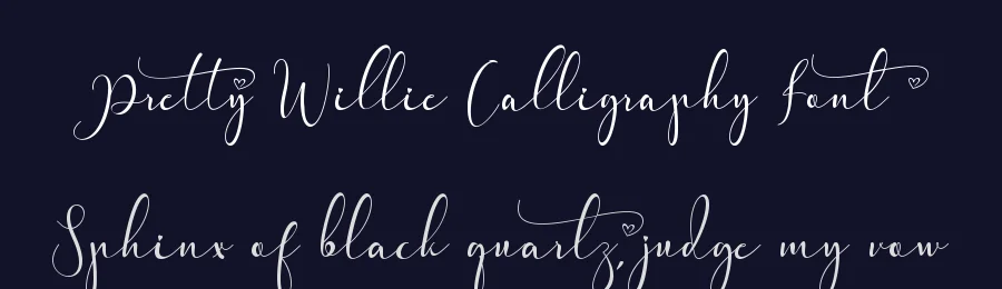 Pretty Willie Calligraphy Font by Yoga Letter — Script Handwritten Font — thumbnail 2