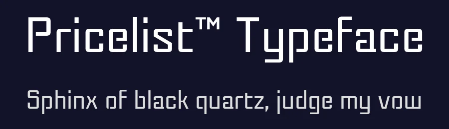 Pricelist™ Typeface by Letterhead Studio-VG — Sans Serif Font — thumbnail 2