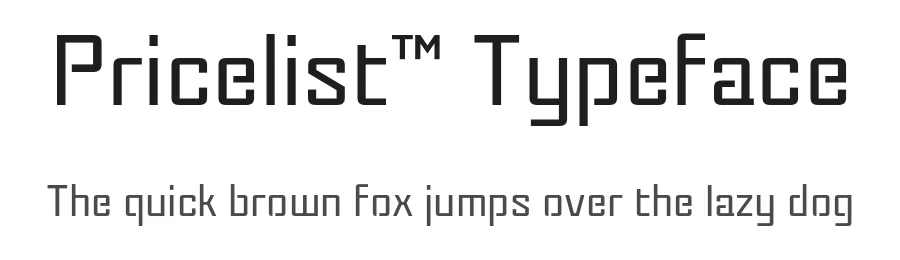 Pricelistβ’ Typeface by Letterhead Studio-VG β Sans Serif Font