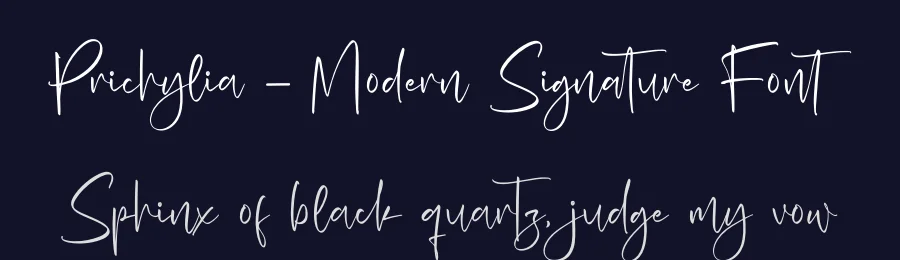 Prichylia – Modern Signature Font by glorytype — Script Handwritten Font — thumbnail 2