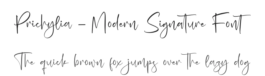 Prichylia – Modern Signature Font by glorytype — Script Handwritten Font