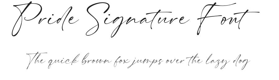 Pride Signature Font by Letteralle — Script Handwritten Font