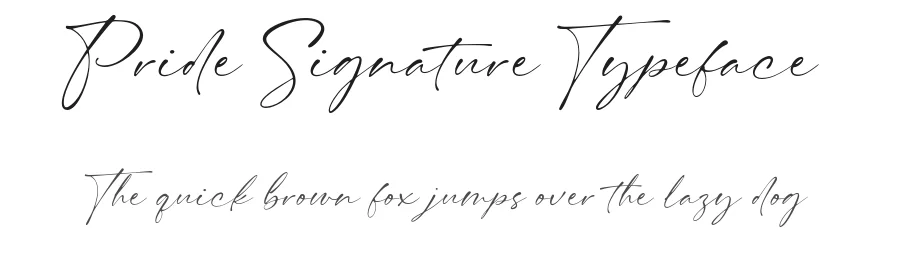 Pride Signature Typeface by Letteralle Studio — Script Handwritten Font