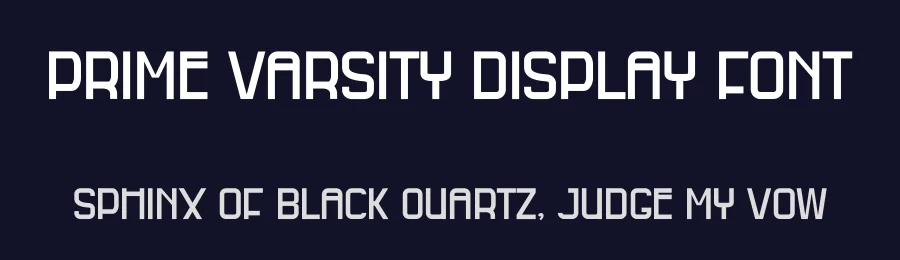 Prime Varsity Display Font by freshtypeink — Display Font — thumbnail 2