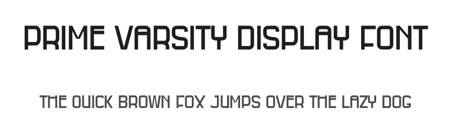 Prime Varsity Display Font by freshtypeink — Display Font