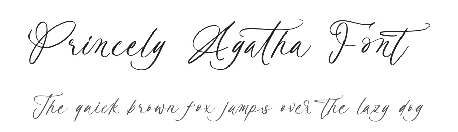 Princely Agatha Font by stylishtype.co — Script Handwritten Font