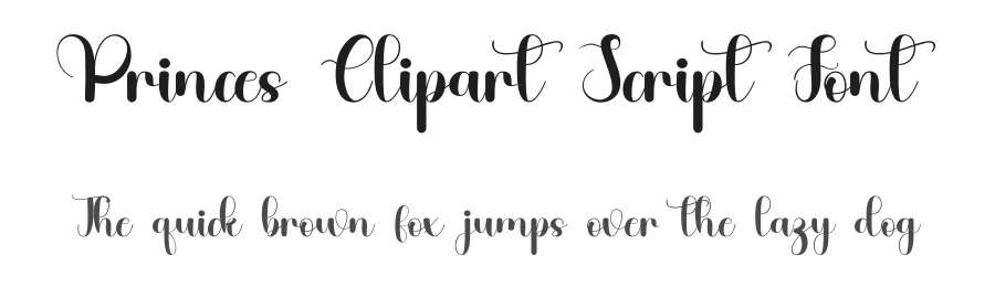 Princes Clipart Script Font by inermediaSTUDIO — Script Handwritten Font