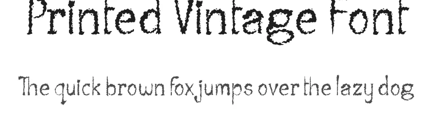 Printed Vintage Font by JSHcreates — Decorative Font