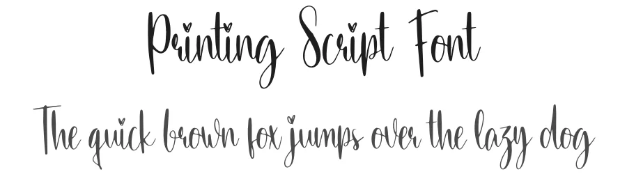 Printing Script Font by creativeletter — Script Handwritten Font