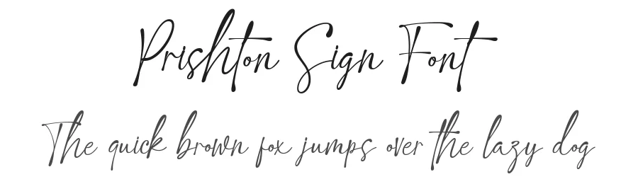 Prishton Sign Font by HansCo — Script Handwritten Font
