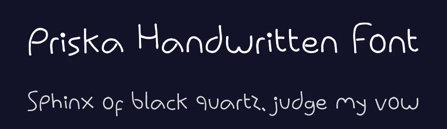 Priska Handwritten Font by jetsmax — Display Font — thumbnail 2