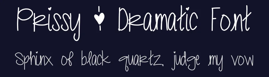 Prissy & Dramatic Font by Sabrina Schleiger — Sans Serif Font — thumbnail 2