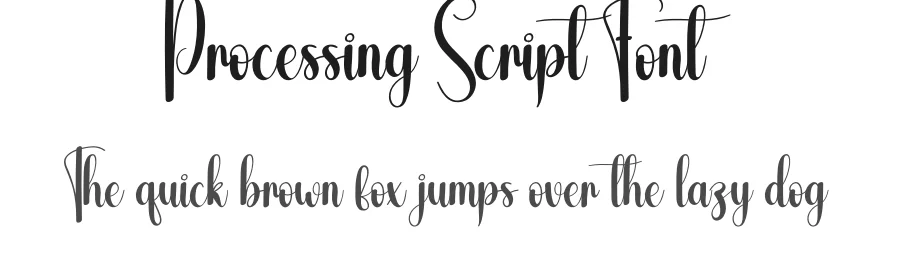 Processing Script Font by andikastudio — Script Handwritten Font
