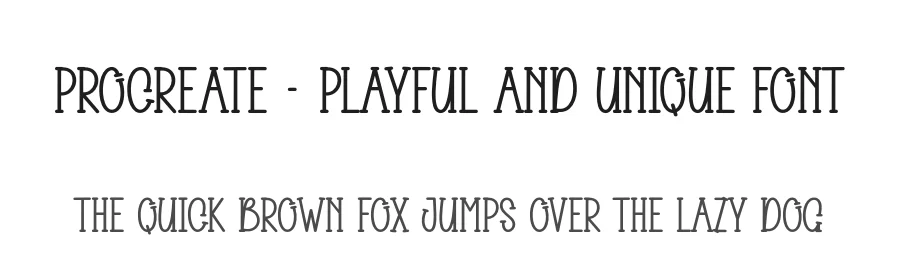 Procreate – Playful And Unique Font by andikastudio — Display Font