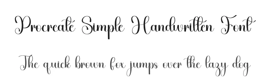 Procreate Simple Handwritten Font by freshtypeink — Script Handwritten Font