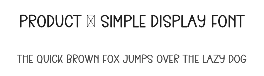 Product – Simple Display Font by freshtypeink — Display Font