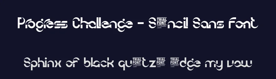 Progress Challenge – Stencil Sans Font by 177Studio — Display Font — thumbnail 2