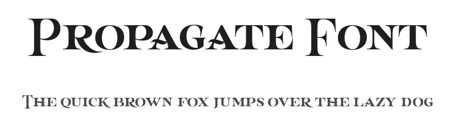 Propagate Font by Graptail — Serif Font