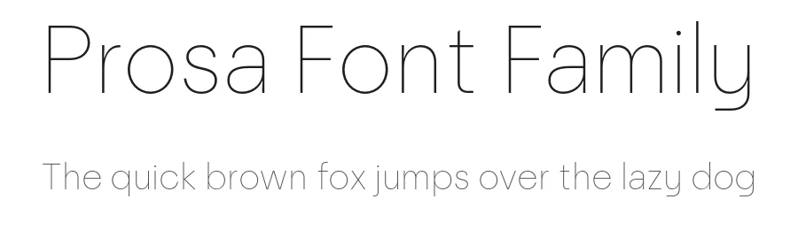 Prosa Font Family by Satori TF — Sans Serif Font