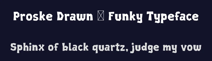 Proske Drawn – Funky Typeface by Lettermine — Display Font — thumbnail 2