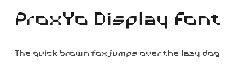 ProxYo Display Font by ffeeaarr — Display Font