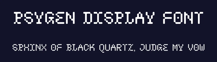 Psygen Display Font by zarmatype — Display Font — thumbnail 2