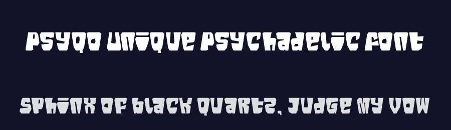 Psyqo Unique Psychadelic Font by PutraCetol Studio — Display Font — thumbnail 2