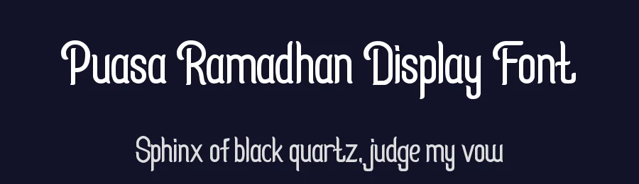 Puasa Ramadhan Display Font by Mozatype — Display Font — thumbnail 2