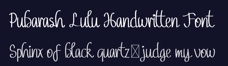 Pubarash Lulu Handwritten Font by edricstudio — Script Handwritten Font — thumbnail 2