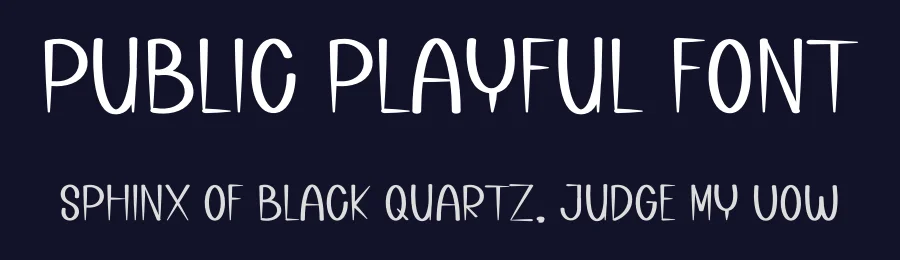 Public Playful Font by freshtypeink — Display Font — thumbnail 2