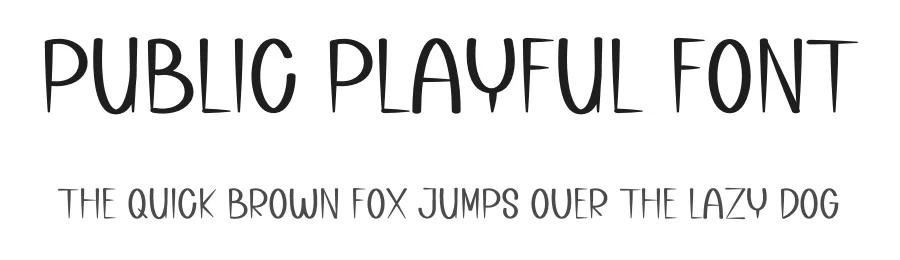 Public Playful Font by freshtypeink — Display Font