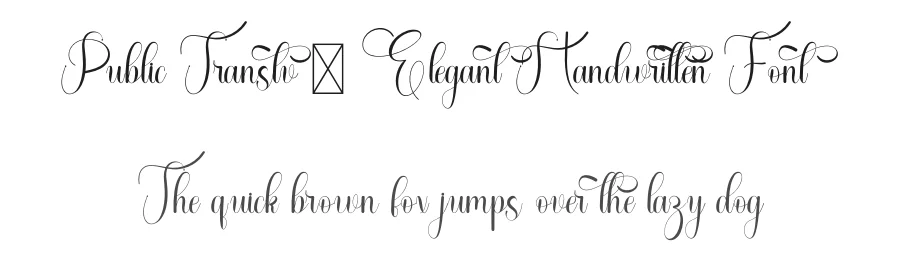 Public Transtv – Elegant Handwritten Font by freshtypeink — Script Handwritten Font