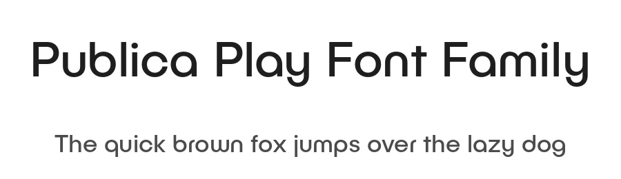 Publica Play Font Family by FaceType β Sans Serif Font
